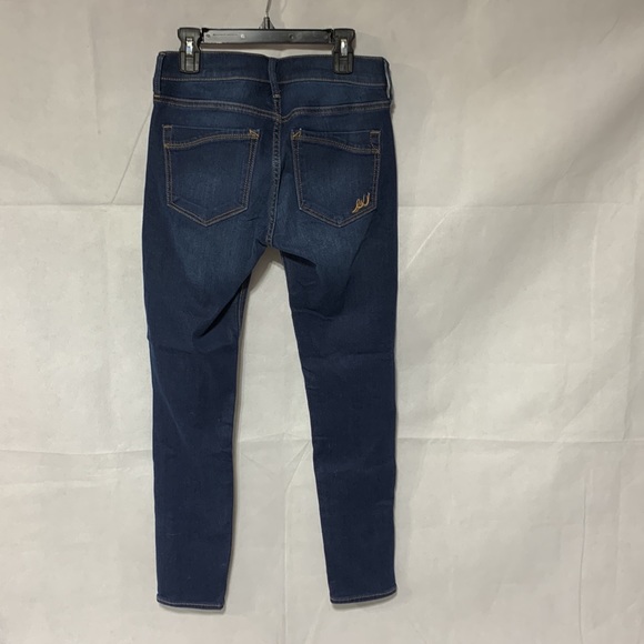 Express Jeans EXP Supersoft Ankle Legging Mid Rise, Blue Denim, 0s - Picture 2 of 4
